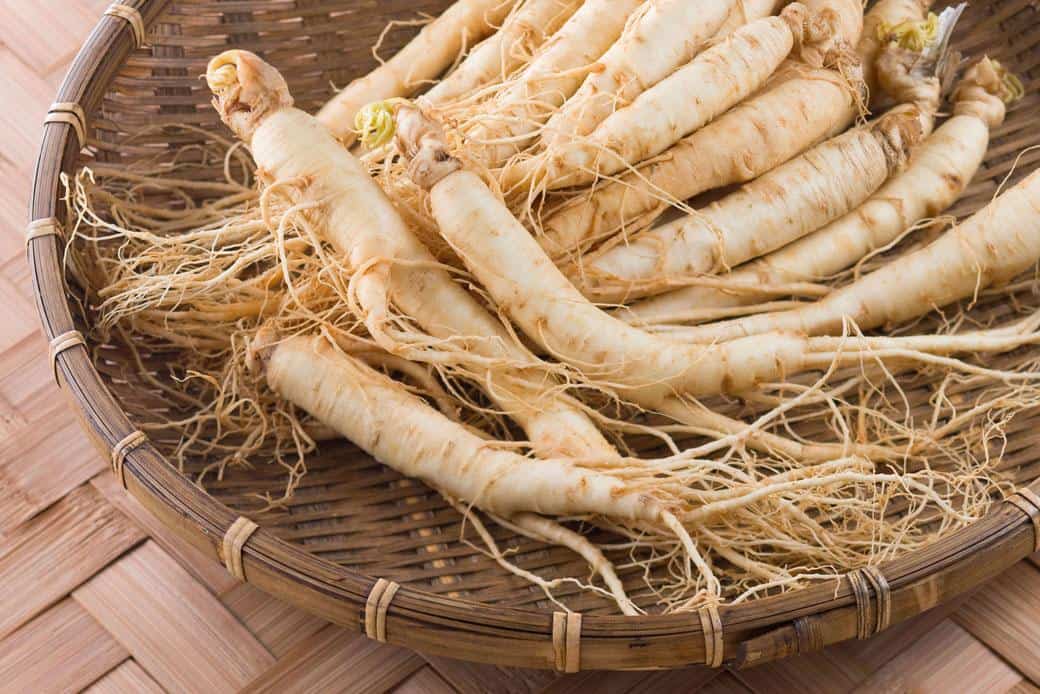 Cesta con ginseng